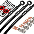 Yamaha R1 R1M R1S (ABS) Brake Lines 2015-2023 2024 (7 Line Kit) Black Front Rear