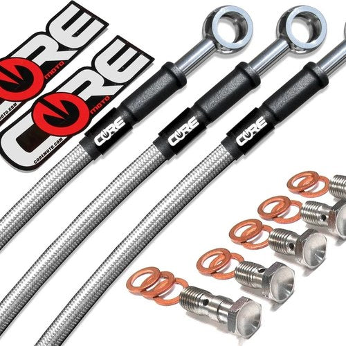 Yamaha R1 R1M R1S (ABS) Brake Lines 2015-2024 Front Rear (7 Line Kit) Stainless