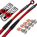 Brake Lines Honda XR650R 2000-2004 2005 2006 2007 Front Rear Red Translucent