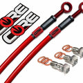 Honda Grom Brake Lines 2016-2025 (Non-ABS) Front Rear Red Braided Stainless