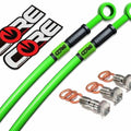 Green Brake Lines Honda Grom 2016-2025 (Non-ABS) Front Rear Stainless Braided
