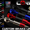 Kawasaki ZX14 (Non-ABS) Brake Line 2006-2010 2011 (1 line) Rear Steel Braided