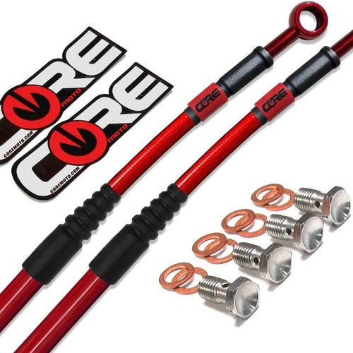 Suzuki Rmz 250 Brake Lines 2007-2015 2016 2017 Front Rear Translucent Red RMZ250
