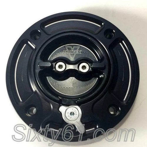 Suzuki Gsxr 750 Gas Cap Vortex 1996-2000 2001 2002 2003 Black Fuel Tank Keyless