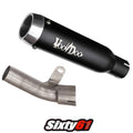 Voodoo Exhaust ZX10R 2016-2019 2020 Mini Meg Race Shorty Black Steel Kawasaki