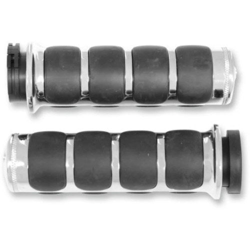 Kuryakyn Standard Iso Grips Chrome 6205 For Harley Cable Op. 96-20