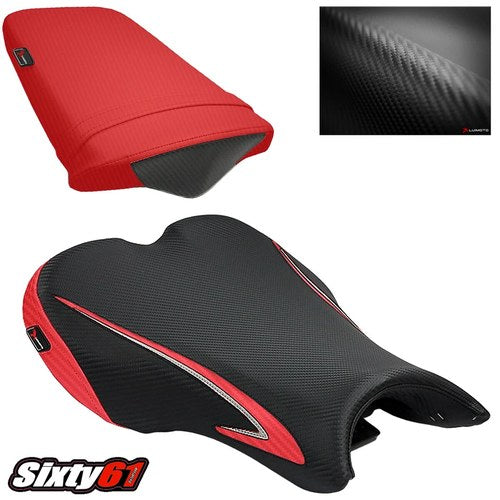 Triumph Daytona 675 Seat Covers 2006-2010 2011 2012 Luimoto Front Rear Black Red