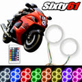 Gsxr 600 750 2003-2007 Multi Color Changing Plasma Halo Angel Eyes with Remote