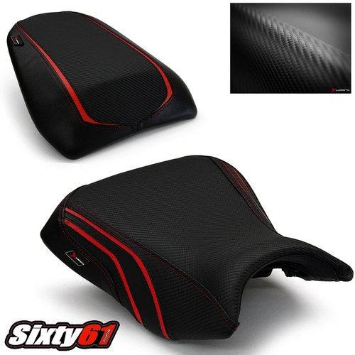 Kawasaki Ninja 650R Seat Covers 2012-2014 2015 2016 Luimoto Front Rear Red Black