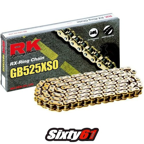 Suzuki Gsxr 600 Gold Black Chain RK X-Ring Xso 150 Link 525 Extended Swingarm