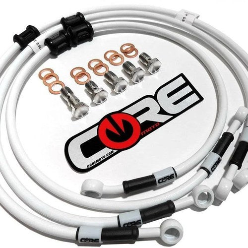 Hayabusa Brake Lines (ABS Only) 2022-2023 (5 lines) Suzuki Front Rear White