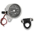 Drag Specialties DS-243813 Black Face 140 Mph 2:1 Mini Mechanical Speedometer