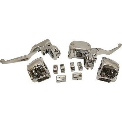 Drag Specialties Chrome Handlebar Control Kit for 14-21 Sportster with ABS