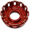 Trask TM-2013 Red Finish Billet Clutch Basket for Twin Cam 07-17