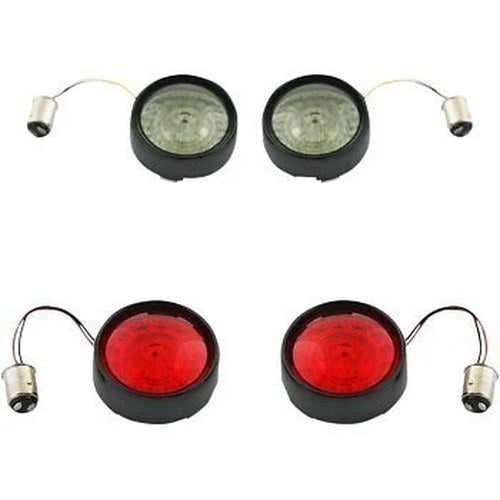 Custom Dynamics PB-BCM2-BB-B Black Front & Rear Turn Signal Kit Bullet Style