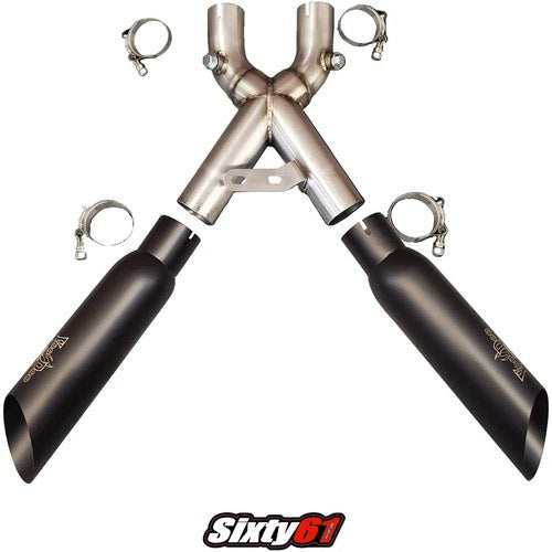 Voodoo Exhaust Hayabusa 2022 2023 2024 2025 2026 Suzuki Dual Shorty Black X-Pipe