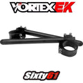 ZX10R Clip On Handle Bars 2004-2026 50mm 7 deg Kawasaki Handlebar Black Vortex