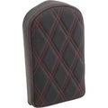 Drag Specialties Red Diamond 10" Tall Backrest Pad for Harley Square Bar