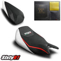 Ducati Panigale 1199 Seat Covers with Gel Pad 2011-2015 Luimoto White Veloce