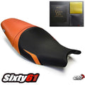 Kawasaki ER6F ER6N Ninja 650R 2005-2008 Seat Cover with Gel Orange Black Luimoto