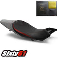 Suzuki SV650 Seat Cover with Gel 2016-2022 2023 2024 2025 Luimoto Black Gray Red