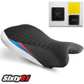BMW S1000RR Seat Cover with Gel 2019-2026 Luimoto Motorsports White Black Red