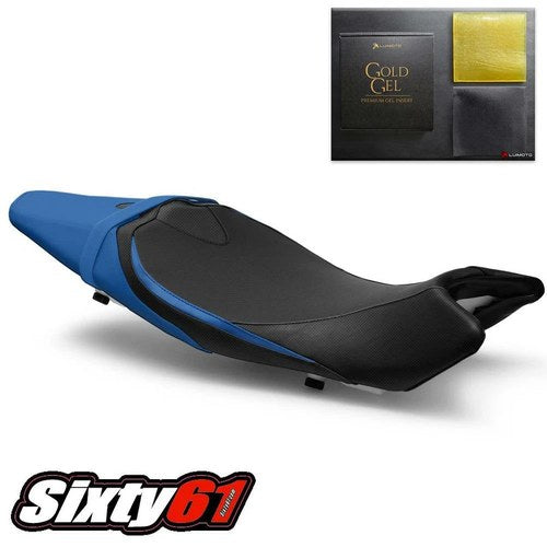 Suzuki SV650 Seat Cover with Gel 2016-2022 2023 2024 2025 Luimoto Blue Black