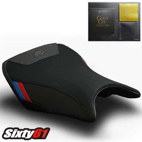 BMW S1000R Seat Cover with Gel 2014-2015 2017-2019 Luimoto Gray Logo