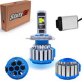 Honda VTX1300 LED 2004-2009 Headlight Bulb H4 Cob Light 4000LM White 6000K
