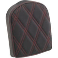 Drag Specialties Red Diamond 7" Short Backrest Pad for Harley Square Bar