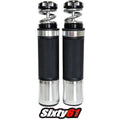 Honda Cbr Motorcycle Black and Chrome Hand Grips Comfort Gel Screw Bar End