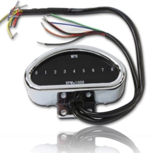 Chrome Mini Digital Speedometer Tachometer for Harley Sportster Softail Dyna