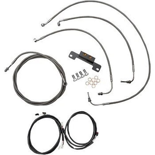 LA Choppers LA-8055KT3-16 Stainless Plug-and-Play Cable Kit for 15-17" Apes
