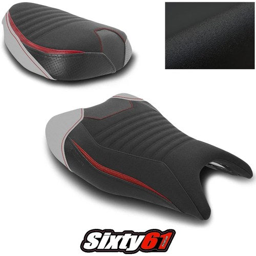 Suzuki Hayabusa Seat Cover 2021-2024 2025 Luimoto White Red Black Tec-Grip Suede