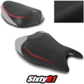 Suzuki Hayabusa Seat Cover 2021-2024 2025 Luimoto White Red Black Tec-Grip Suede