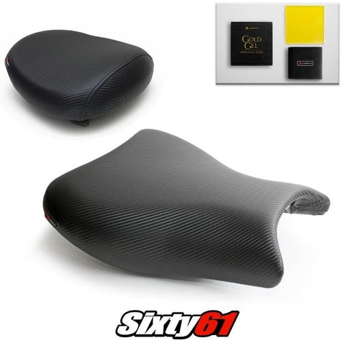 Suzuki Hayabusa Seat Cover and Gel 2008-2020 Front Rear Luimoto Black Carbon