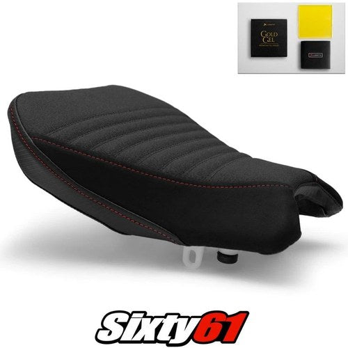 Suzuki Gsxr 1000 Seat Cover and Gel 2017-2023 2024 Luimoto Red Tec-Grip Suede