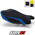 Suzuki Gsxr 1000 Seat Cover and Gel 2017-2023 2024 Luimoto Blue Tec-Grip Suede