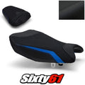 Suzuki Gsxr 1000 Seat Covers 2017-2023 2024 Black Blue Luimoto Tec-Grip Suede