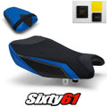Suzuki Gsxr 1000 Seat Covers and Gel 2017-2023 2024 Blue Luimoto Tec-Grip Suede