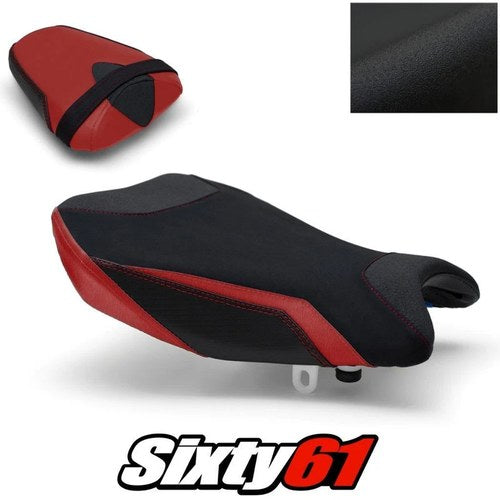 Suzuki Gsxr 1000 Seat Cover 2017-2023 2024 Front Rear Red Luimoto Tec-Grip Suede