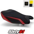 Suzuki Gsxr 1000 Seat Cover and Gel 2017-2023 2024 Red Luimoto Tec-Grip Suede