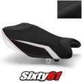 Suzuki Gsxr 1000 Seat Cover 2017-2024 Front Red White Luimoto Tec-Grip Suede