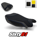 Suzuki Gsxr 1000 Seat Covers and Gel 2017-2023 2024 Blue Luimoto Tec-Grip Suede