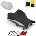 Suzuki Gsxr 1000 Seat Covers with Gel 2009-2015 2016 Black Silver Luimoto Carbon