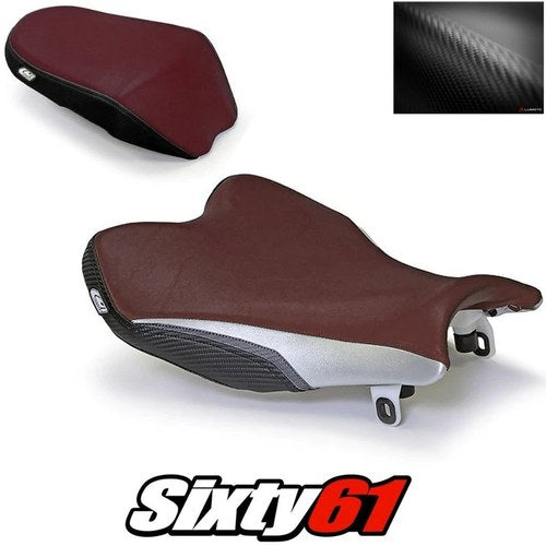 Gsxr 1000 Seat Cover 2009-2015 2016 Suzuki Front Rear Burgundy Luimoto Carbon