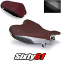 Gsxr 1000 Seat Cover 2009-2015 2016 Suzuki Front Rear Burgundy Luimoto Carbon