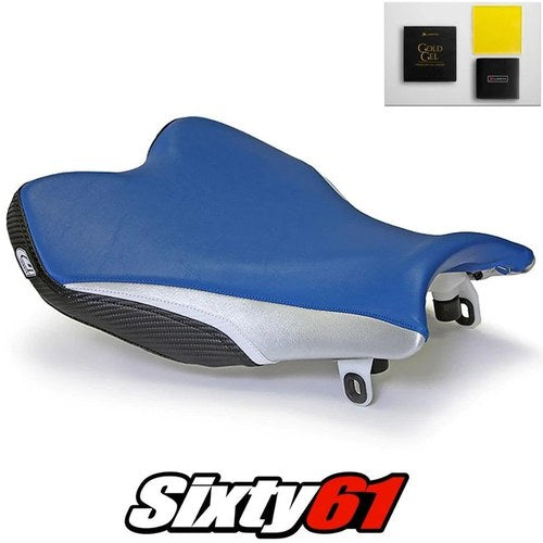 Suzuki Gsxr 1000 Seat Cover with Gel 2009-2014 2015 2016 Blue Luimoto Carbon