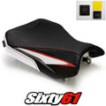 Suzuki Gsxr 600 750 Seat Cover with Gel 2011-2025 2026 White Red Luimoto Carbon