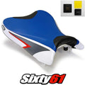 Suzuki Gsxr 600 750 Seat Cover with Gel 2008 2009 2010 Deep Blue Luimoto Carbon